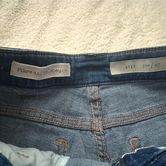 Pilcro and the Letterpress “Stet” Roll Up Shorts | Light Blue Denim | Sz:27 - Picture 2 of 16